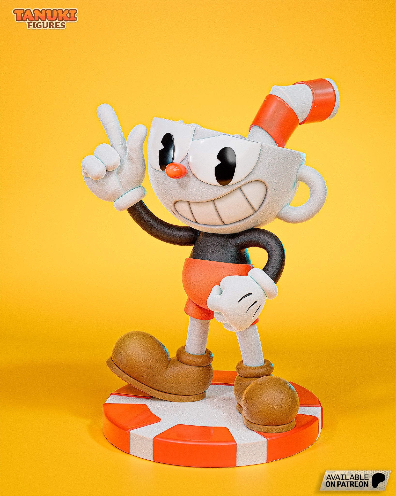 Cuphead (Cuphead) resin figure by Tanuki Figures — studio render 2