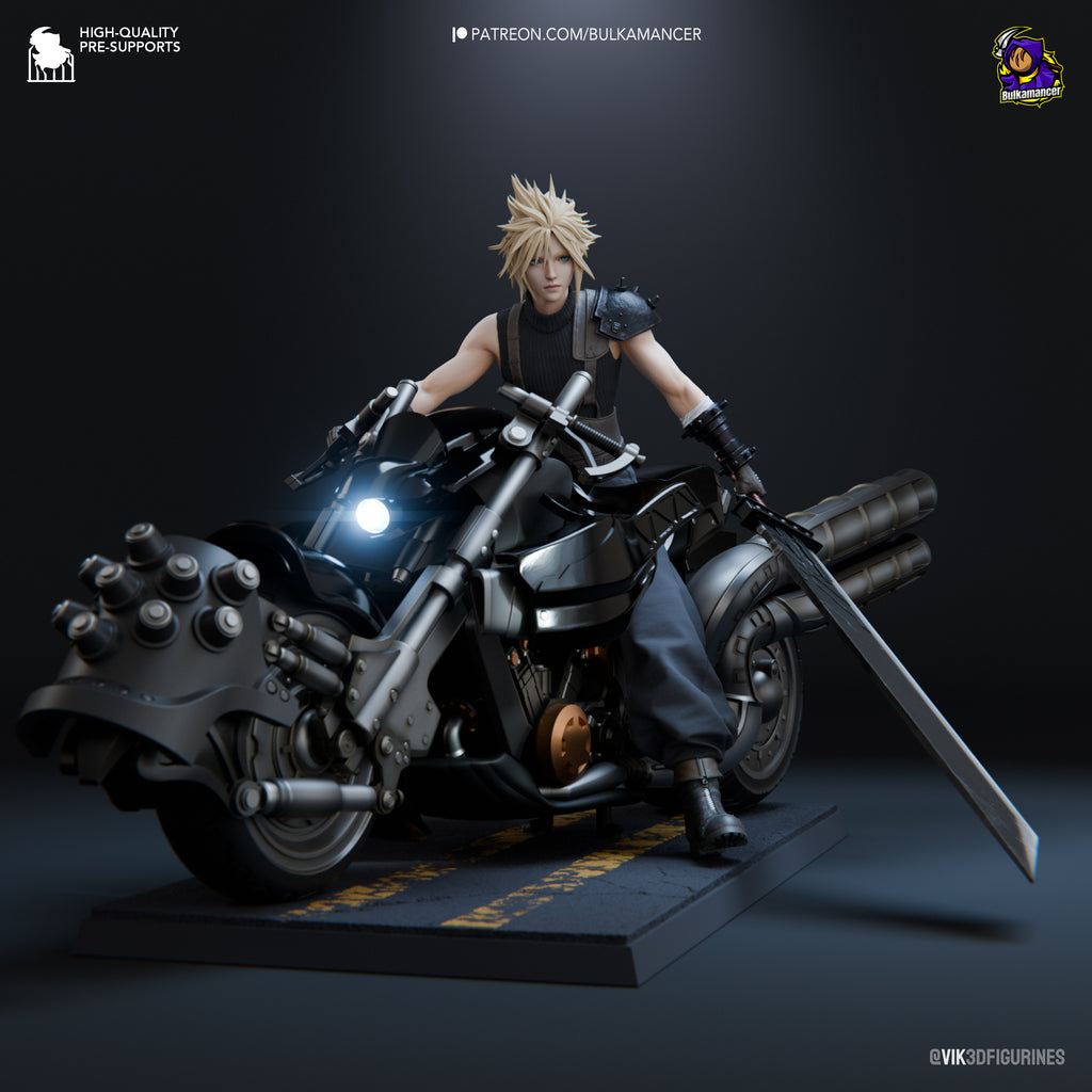 Cloud Strife (Final Fantasy) resin figure by Bulkamancer — studio render 3