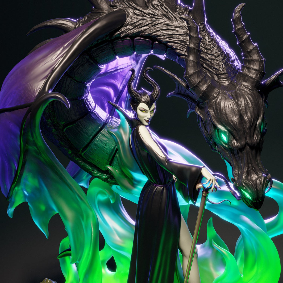 Maleficent Sleeping Beauty resin figure by CA 3D Studios — studio preview 2