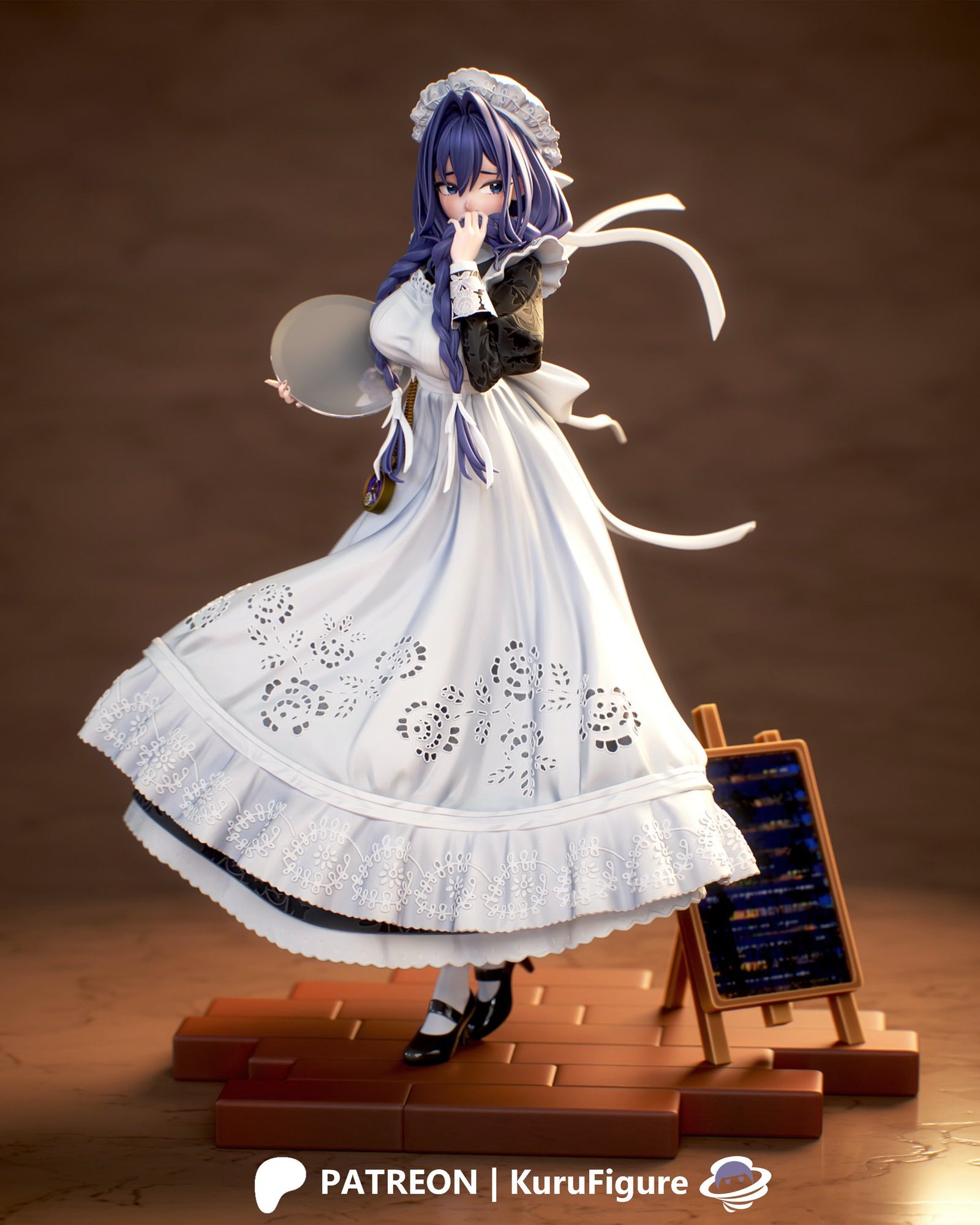Ouro Kronii (Hololive) resin figure by Kuru Figures — studio render 1