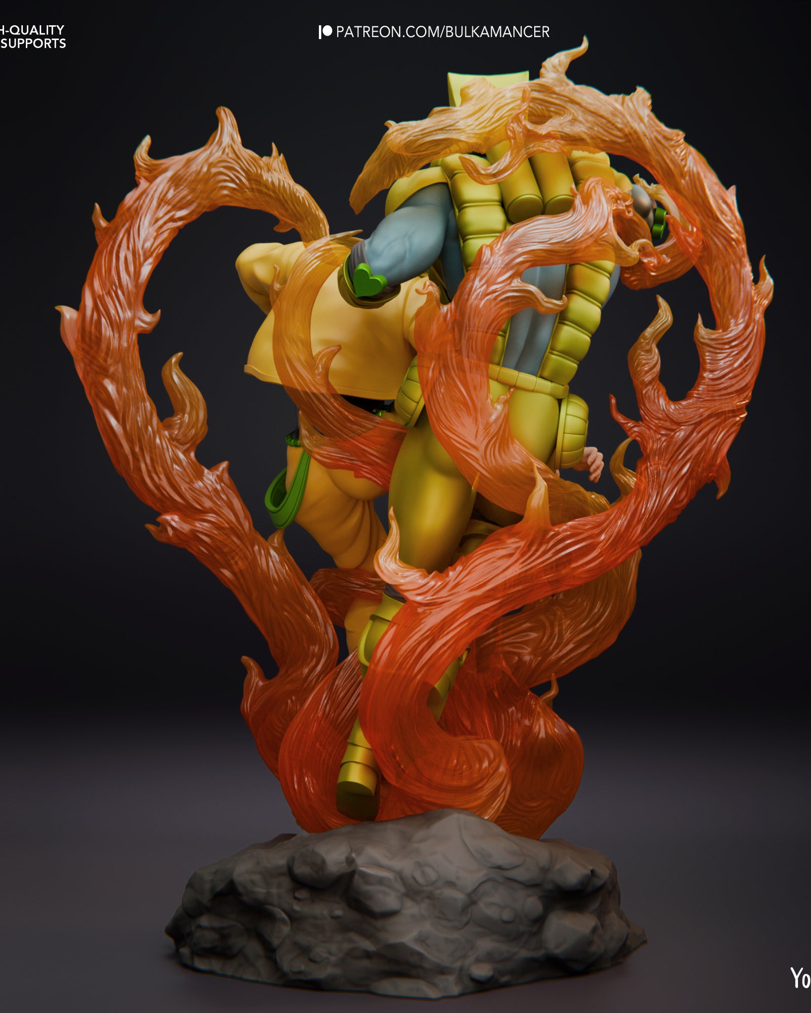 Dio and the World (Jojo's Bizarre Adventure) resin figure by Bulkamancer — studio render 4