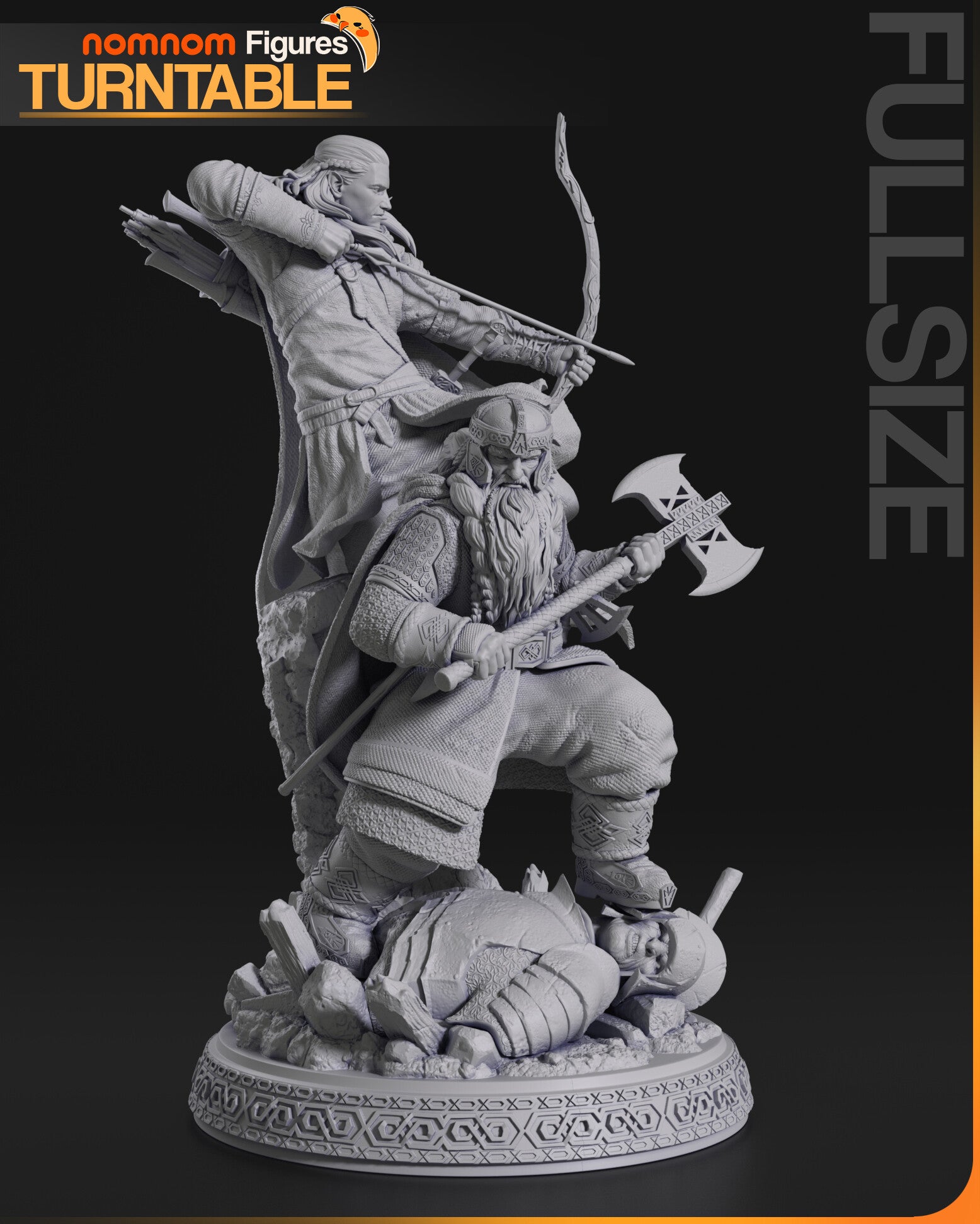 Gimli and Legolas — studio render 8