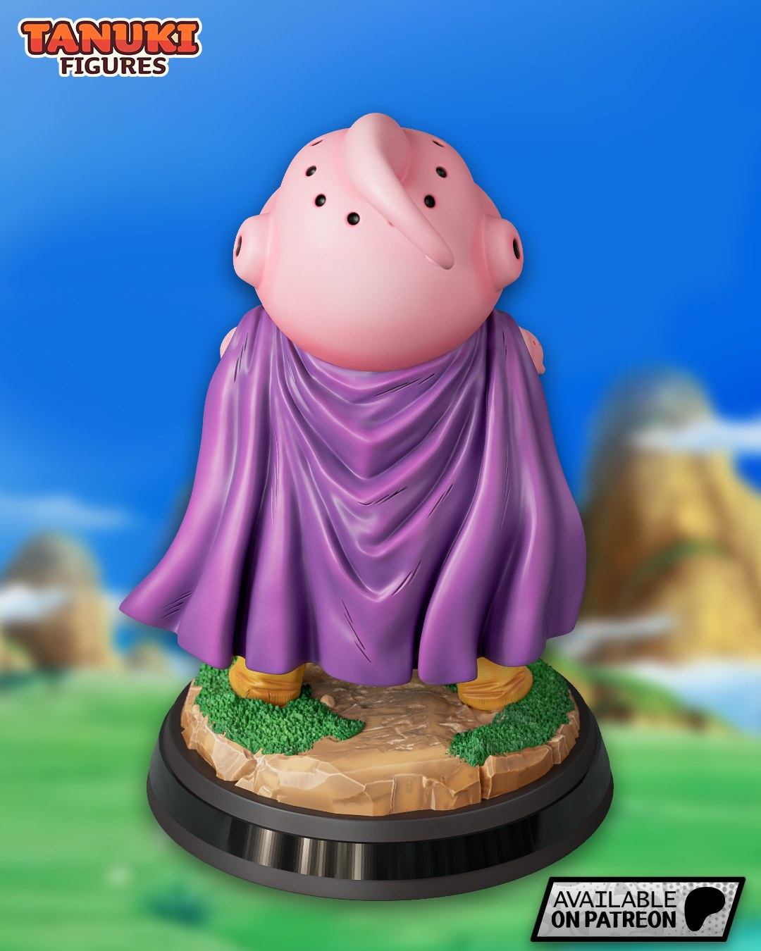Majin Buu (Dragon Ball) resin figure by Tanuki Figures — studio render 4