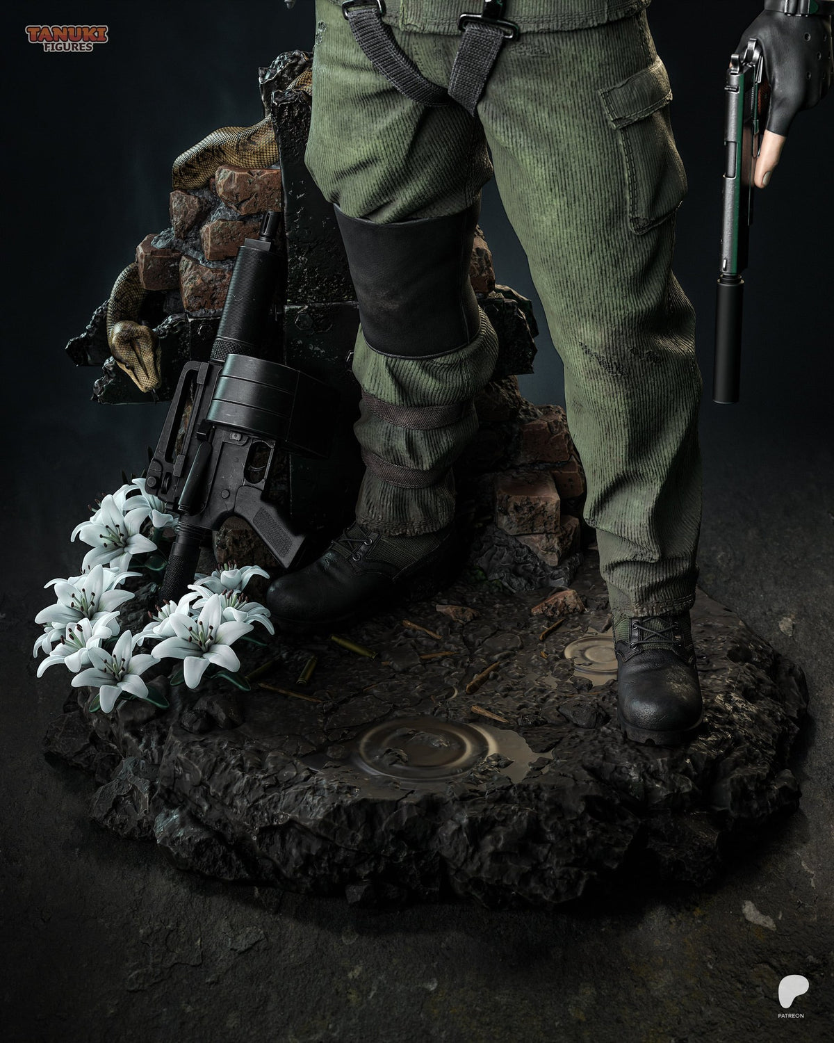 Big Boss (Metal Gear Solid) resin figure by Tanuki Figures — studio render 5