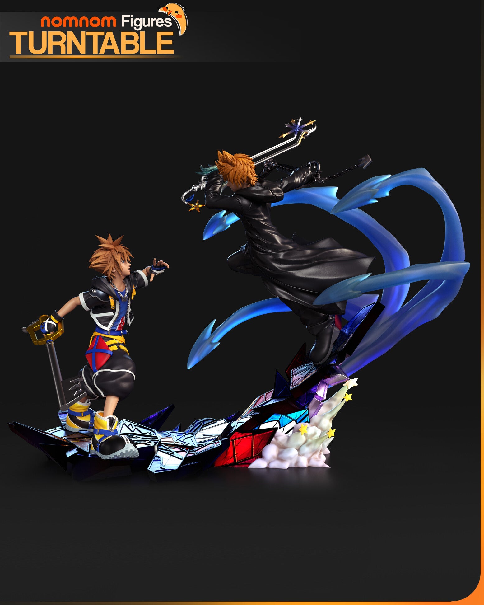Sora vs Roxas Kingdom Hearts resin figure by NomNom Figures — studio preview 13