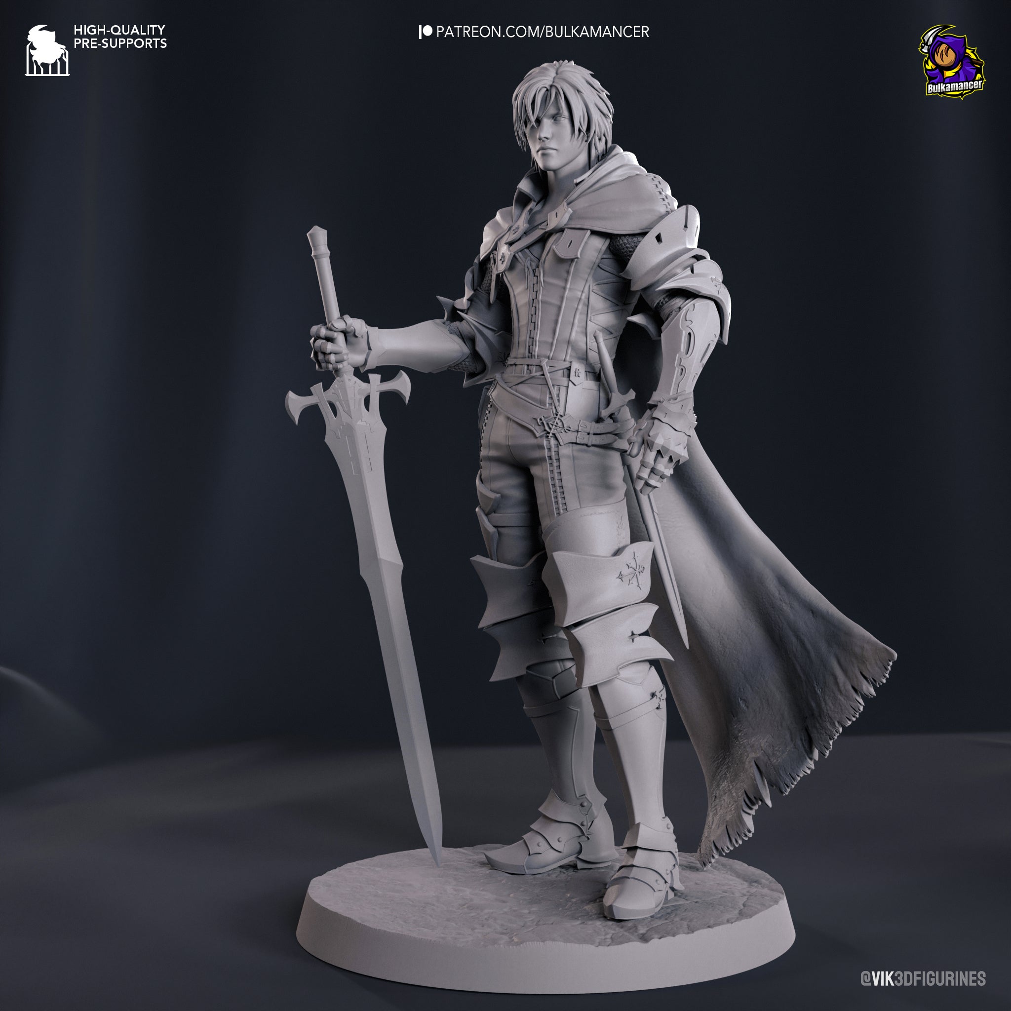 Clive Rosfield (Final Fantasy) resin figure by Bulkamancer — studio render 14