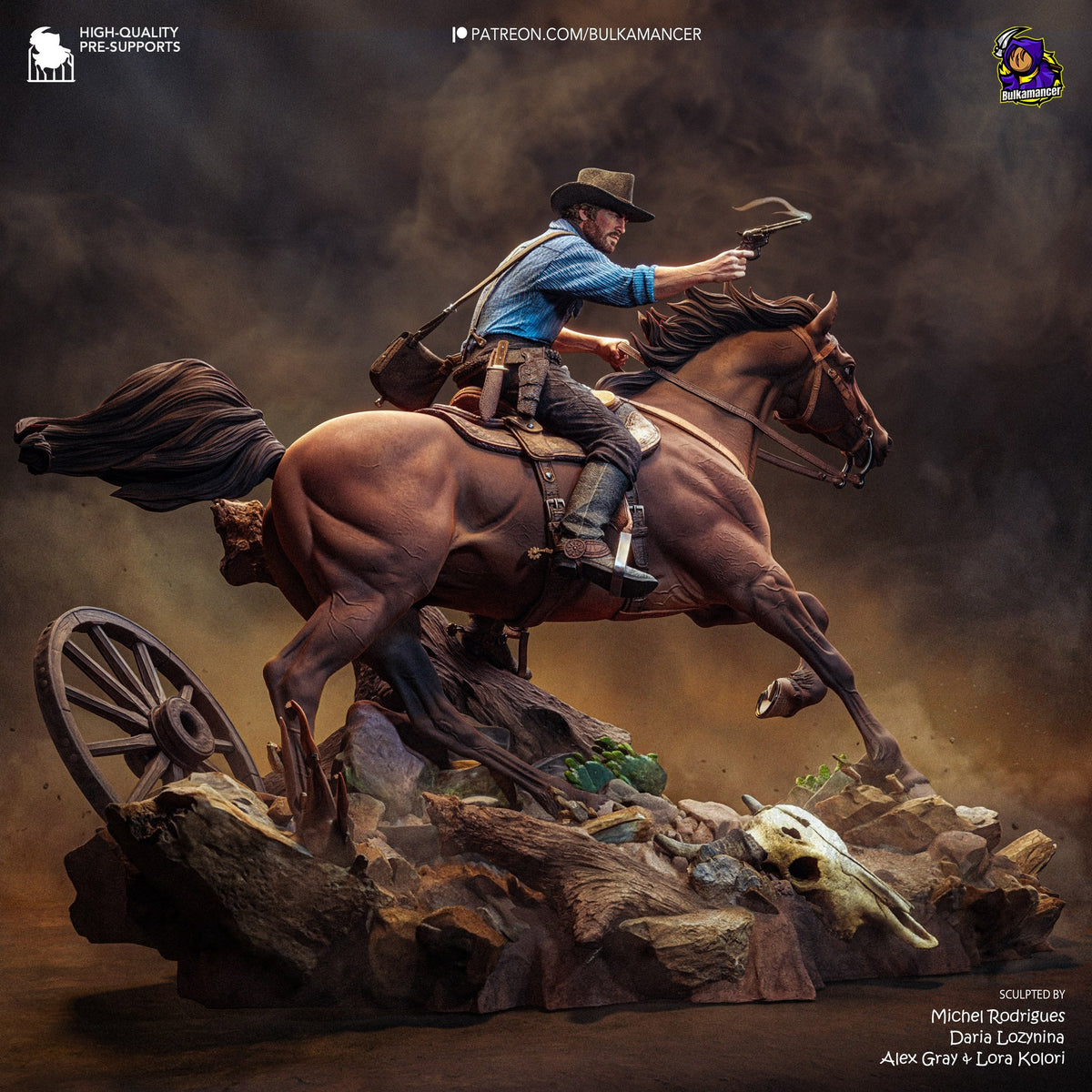 Arthur Morgan (Red Dead Redemption) resin figure by Bulkamancer — studio render 3