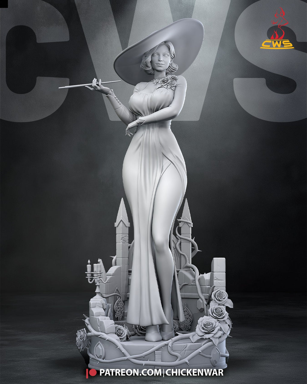 Alcina Dimitrescu (Resident Evil) resin figure by CW Studio — studio render 9