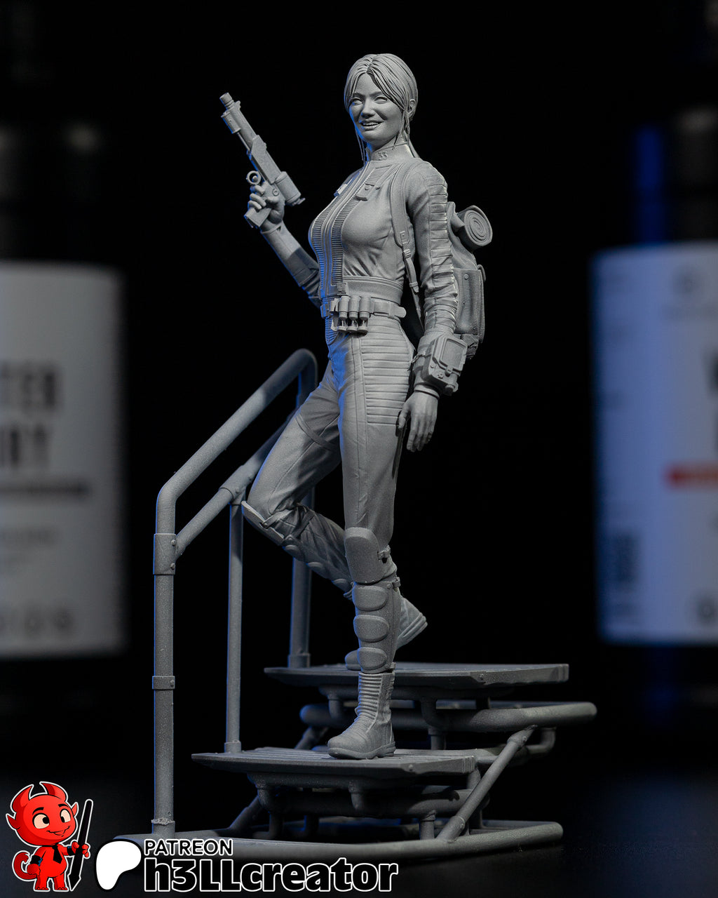 Lucy MacLean (Fallout) resin figure by h3LLcreator — studio render 3