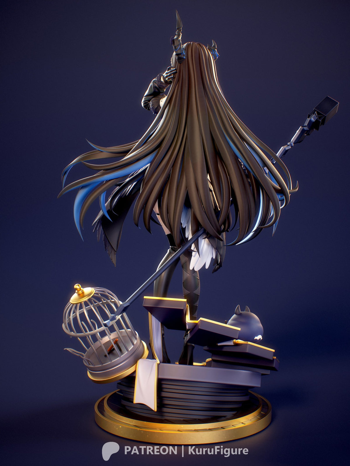 Nerissa Ravencroft (Hololive) resin figure by Kuru Figures — studio render 3