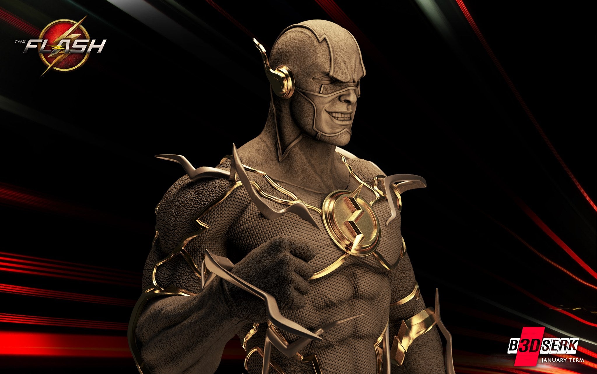 The Flash (DC) resin figure by B3DSERK — studio render 5