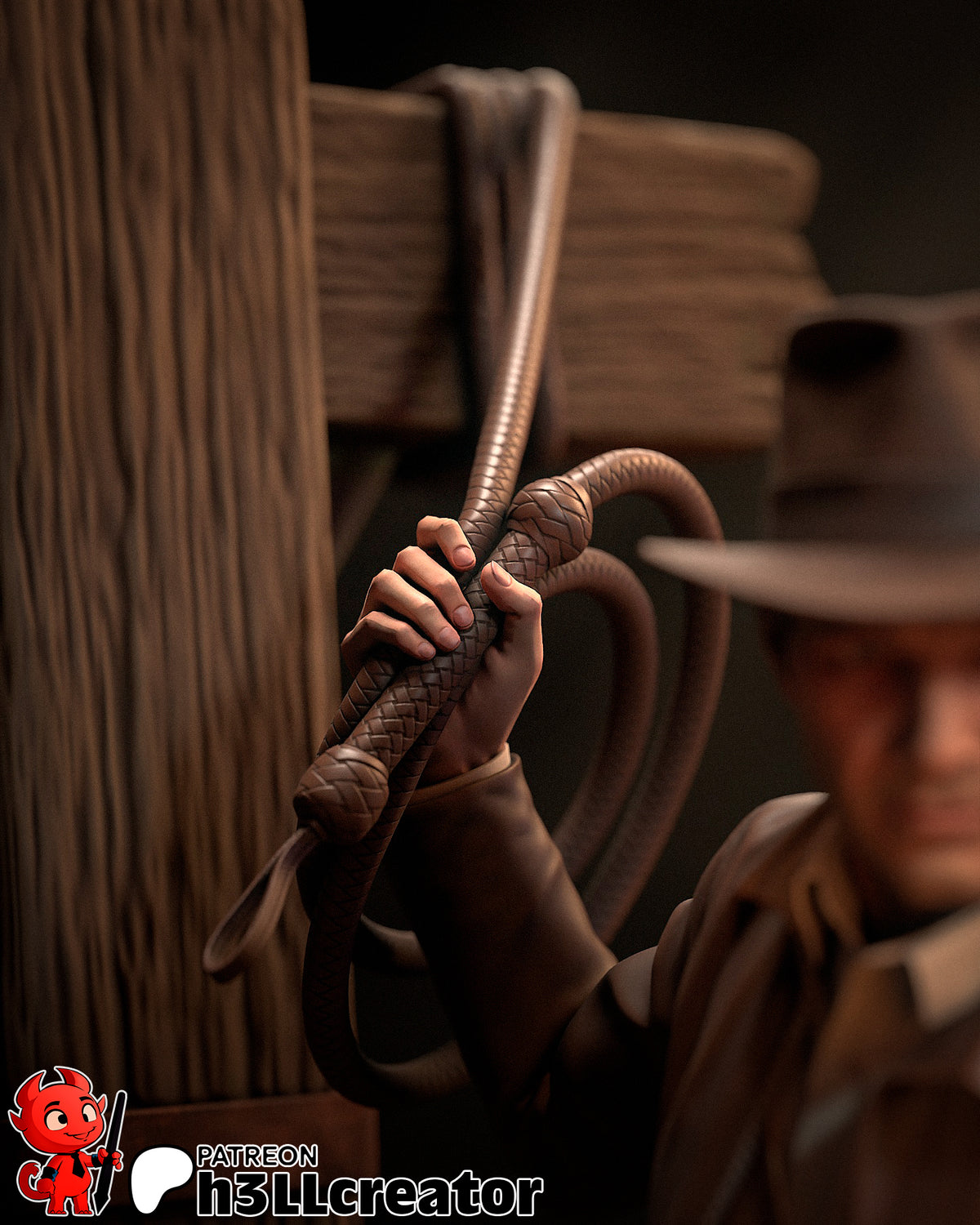 Indiana Jones (Indiana Jones) resin figure by h3LLcreator — studio render 12