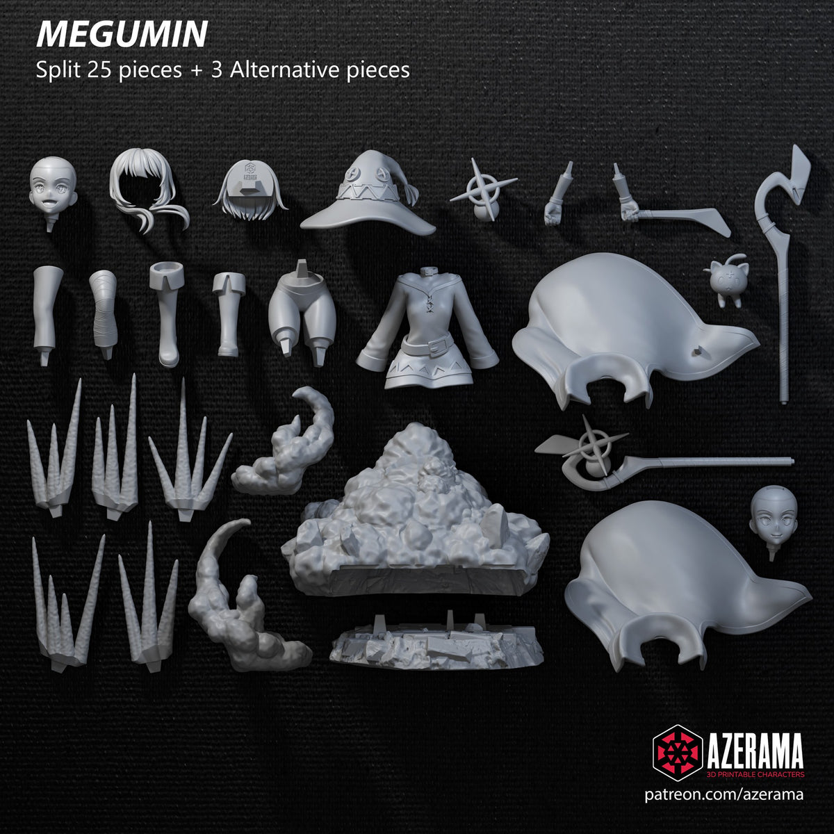 Megumin (KonoSuba) resin figure by Azerama — studio render 5