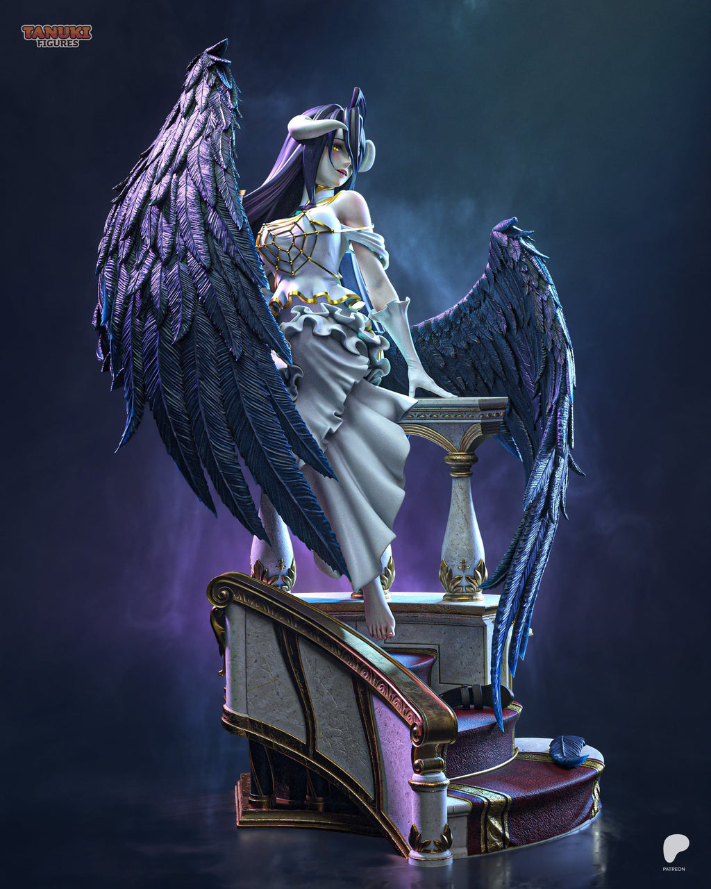 Albedo (Overlord) resin figure by Tanuki Figures — studio render 2