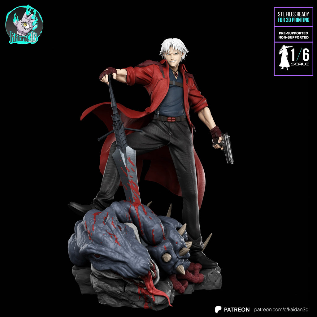 Dante (Devil May Cry) resin figure by Kaidan 3D — studio render 2