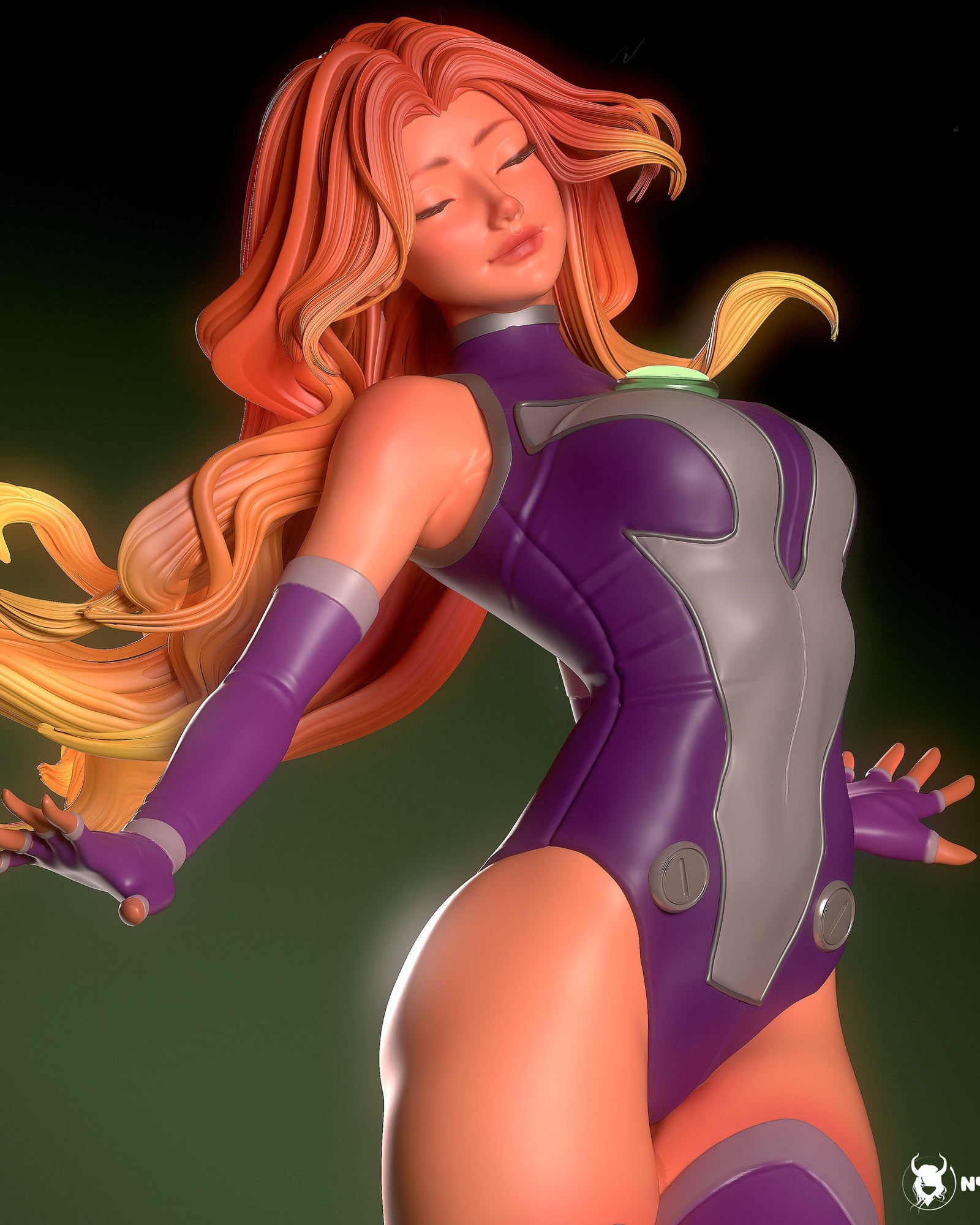 Starfire (DC Comics) resin figure by Nympha — studio render 1