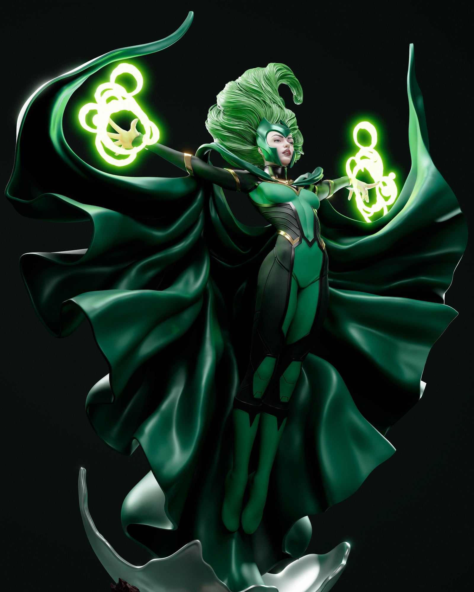 Polaris (Marvel) resin figure by Abe3D — studio render 3