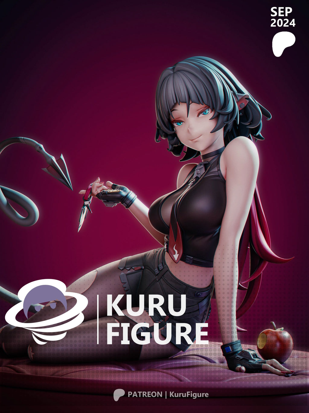 Jane Doe (Zenless Zone Zero) resin figure by Kuru Figures — studio render 1