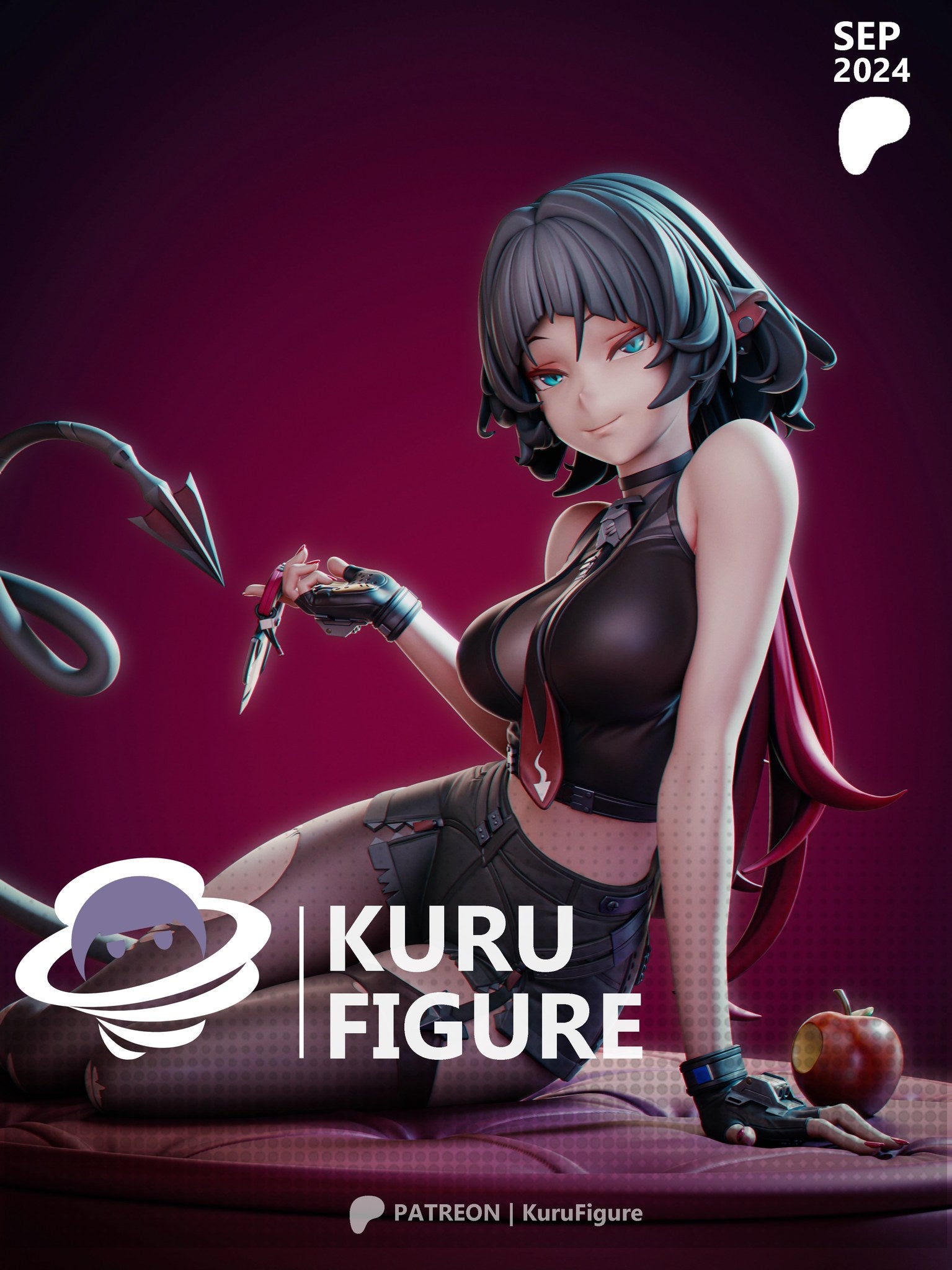Jane Doe (Zenless Zone Zero) resin figure by Kuru Figures — studio render 1