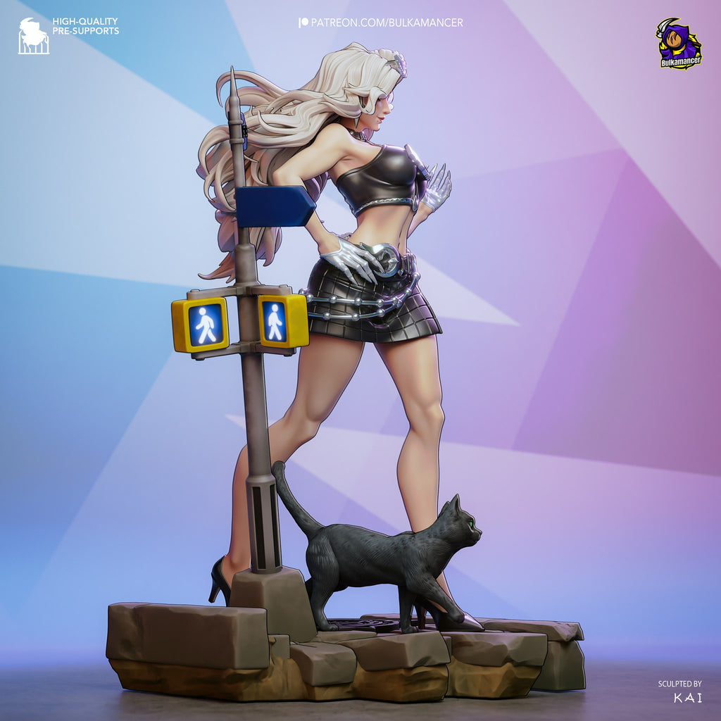 Black Cat (Marvel) resin figure by Bulkamancer — studio render 3