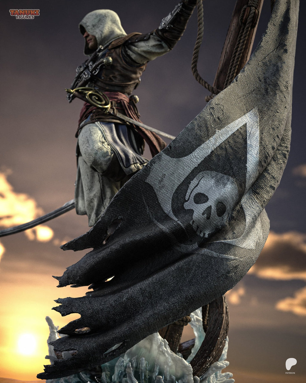Edward Kenway (Assassin's Creed) resin figure by Tanuki Figures — studio render 7