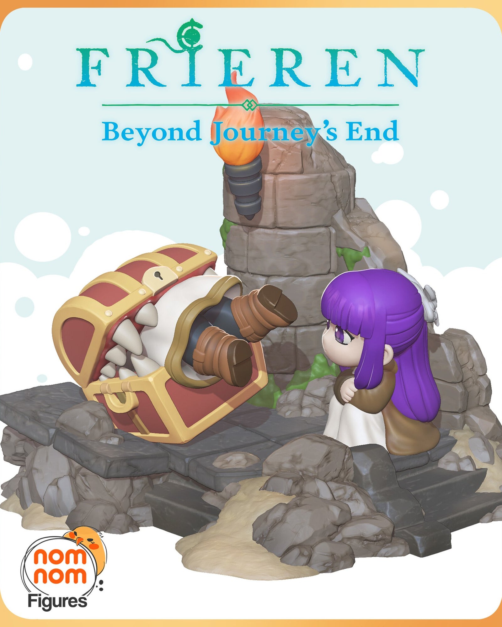 Frieren and Mimic Frieren Beyond Journey's End Chibi resin figure by NomNom Figures — studio preview 1
