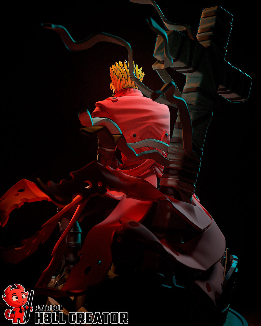 Vash the Stampede (Trigun) resin figure by h3LLcreator — studio render 8