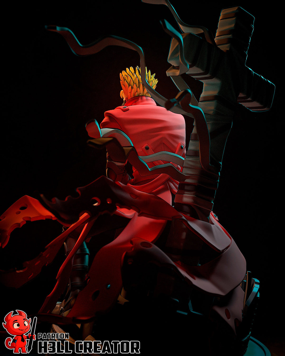 Vash the Stampede (Trigun) resin figure by h3LLcreator — studio render 8