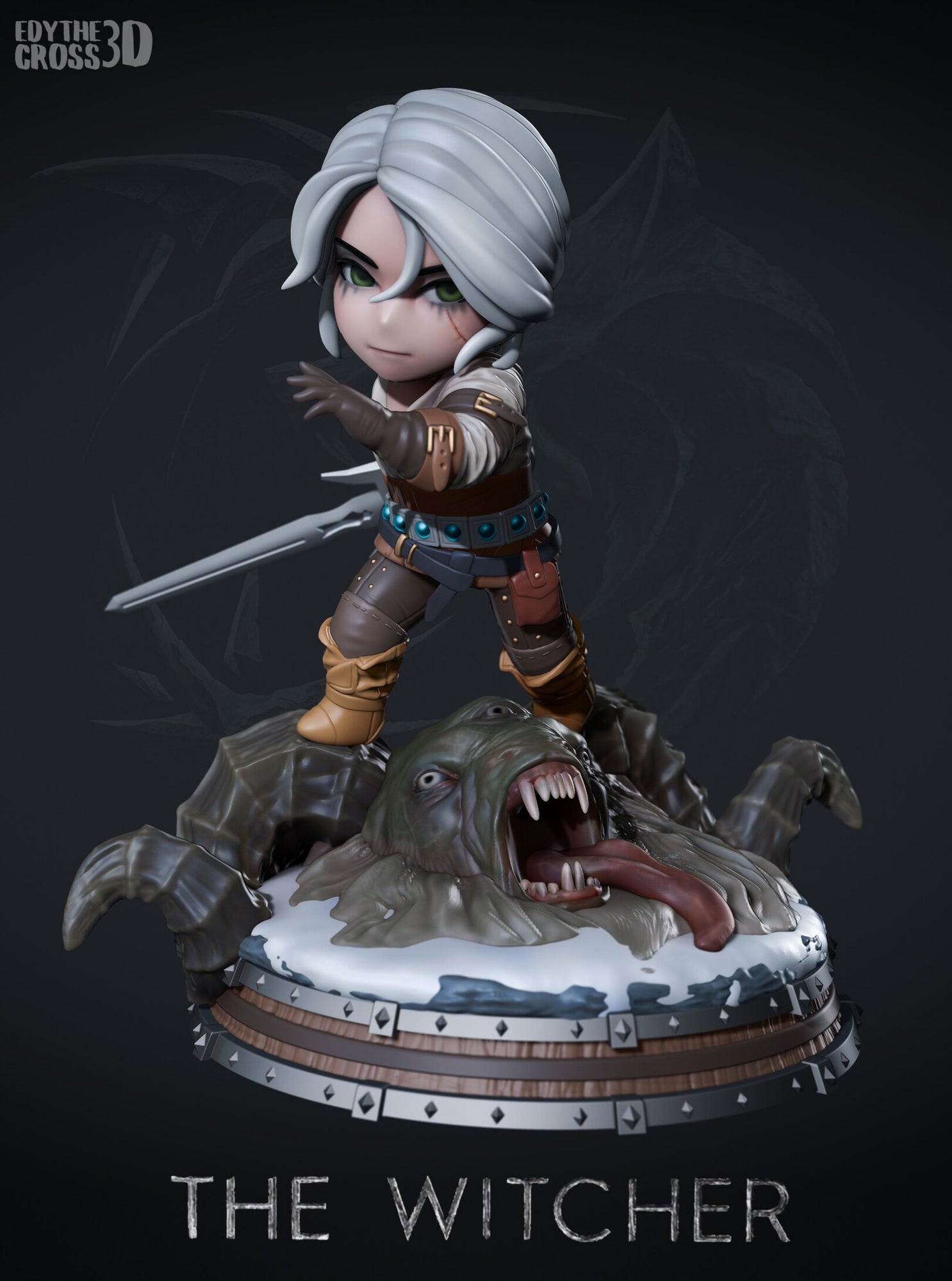 Ciri The Witcher resin figure by NomNom Figures — studio preview 1