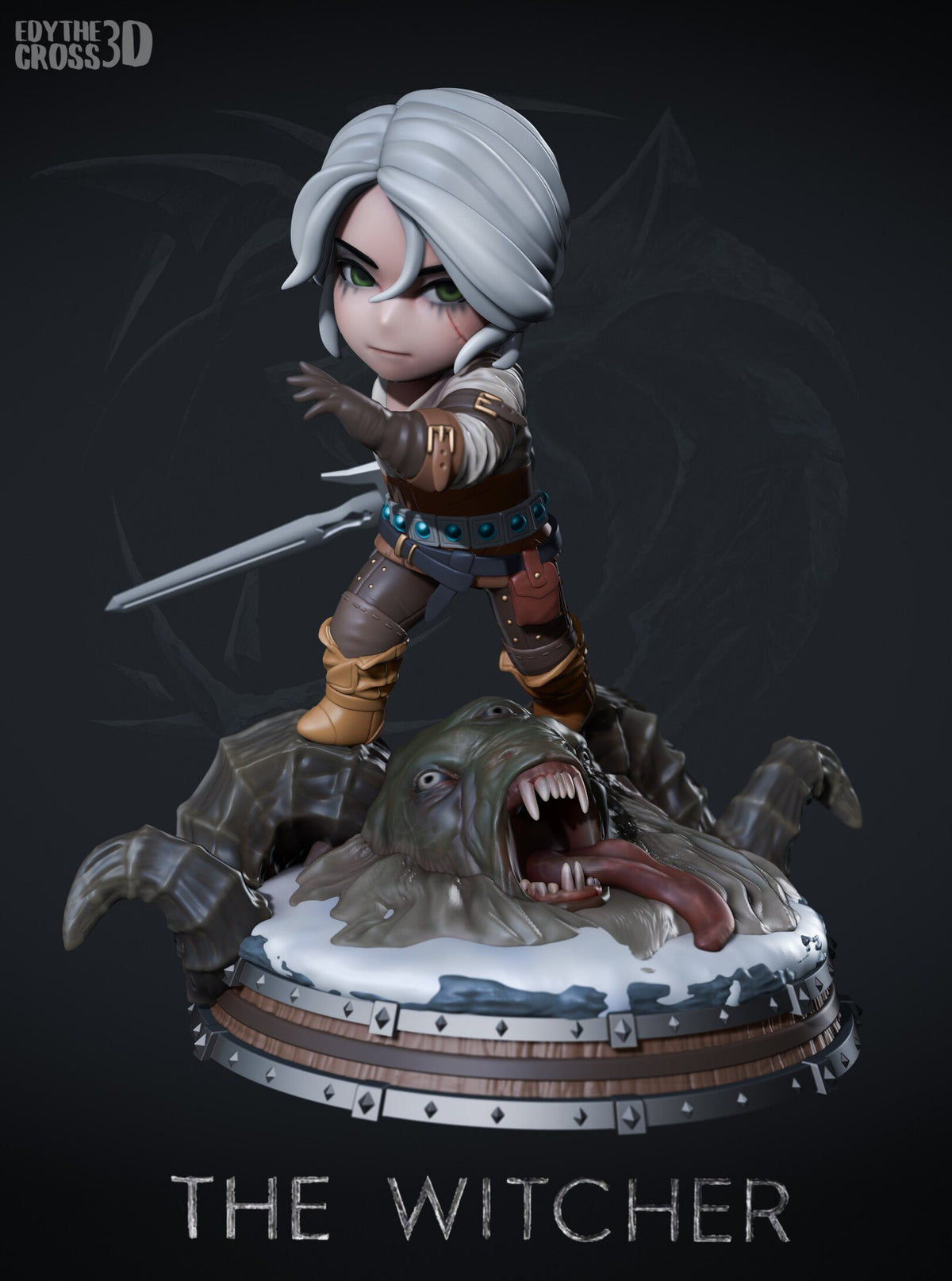 Ciri The Witcher resin figure by NomNom Figures — studio preview 1