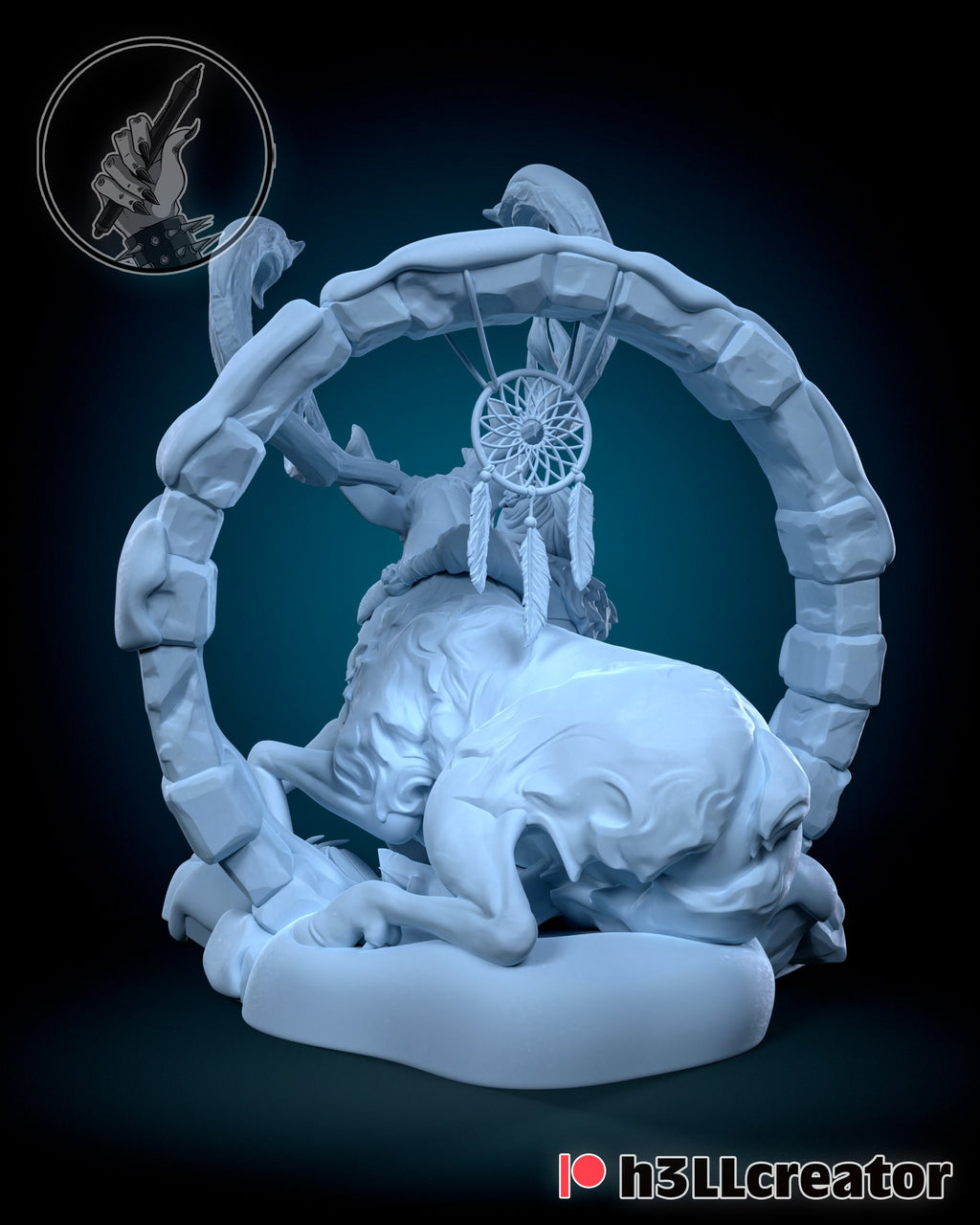 Avery and Rohan (_Original Characters) resin figure by h3LLcreator — studio render 7