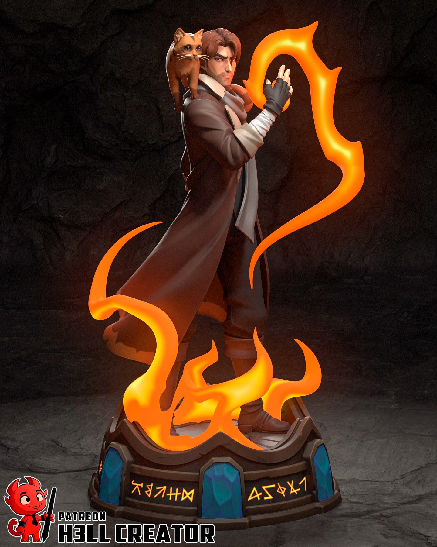 Caleb Widogast (Critical Role) resin figure by h3LLcreator — studio render 3