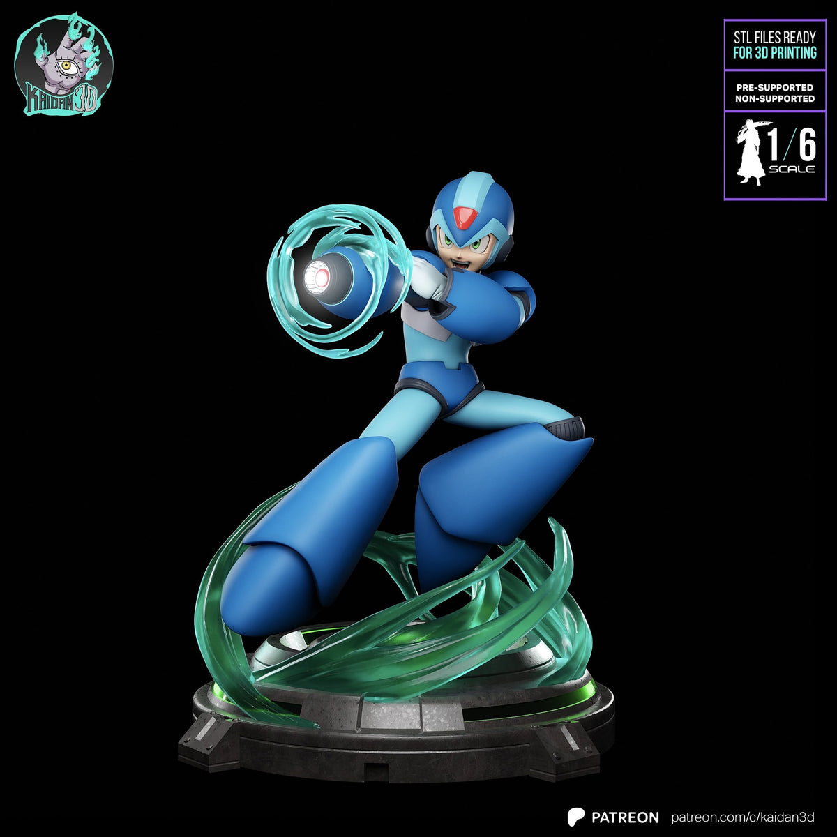 Megaman X (Megaman X) resin figure by Kaidan 3D — studio render 2