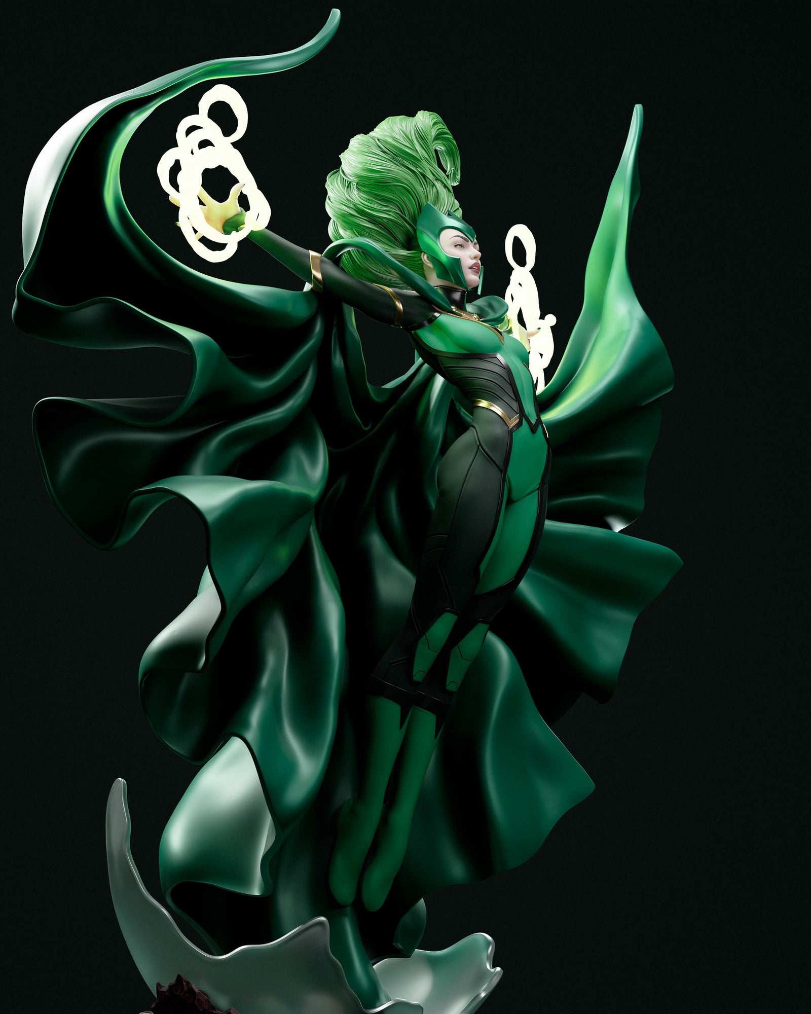 Polaris (Marvel) resin figure by Abe3D — studio render 4