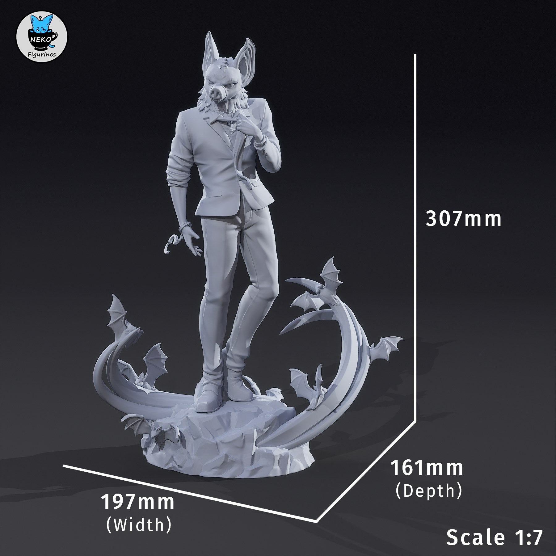 Sonar (Dispatch) resin figure by Neko Figurines — studio render 6