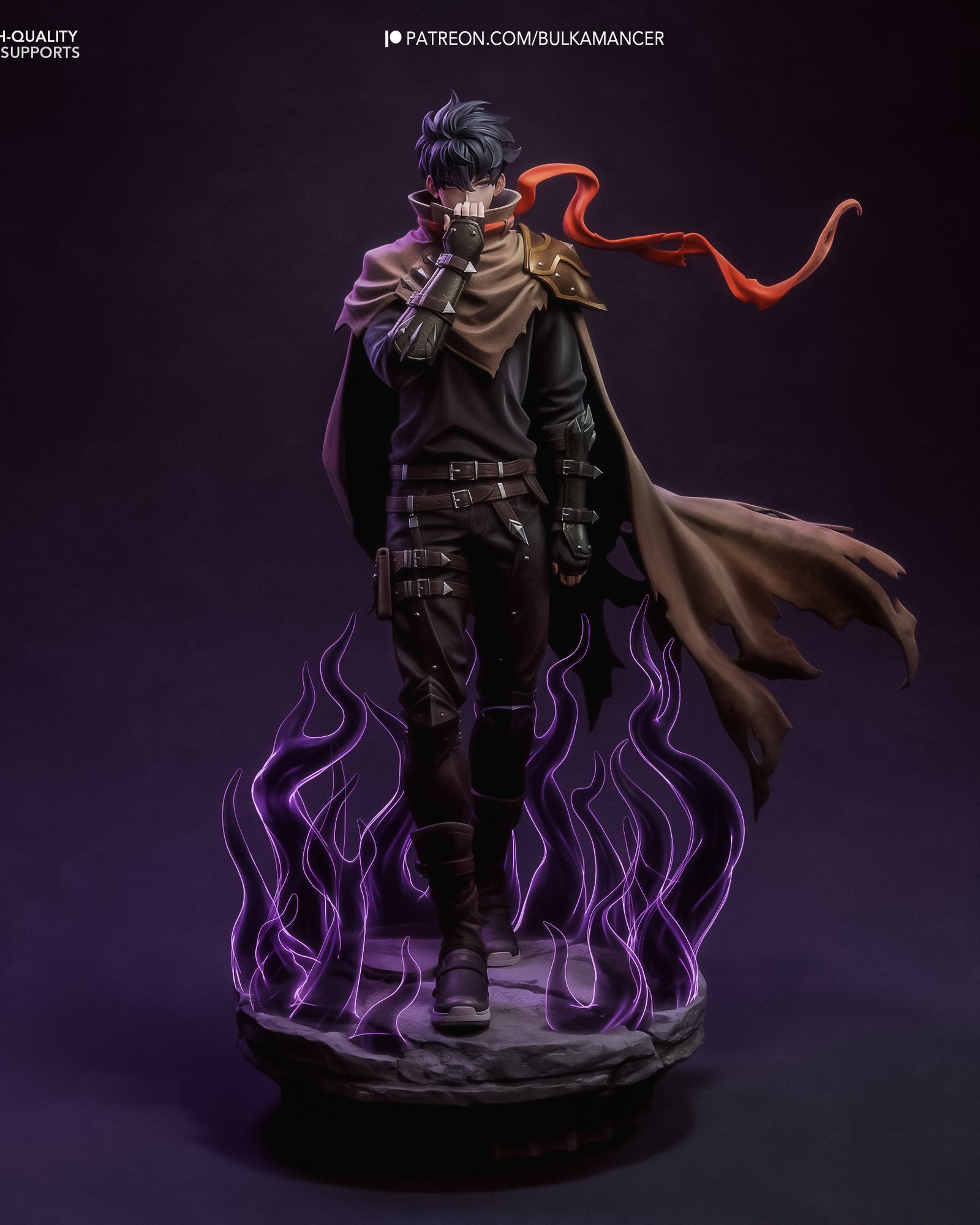Sung Jin-Woo (Solo Leveling) resin figure by Bulkamancer — studio render 2
