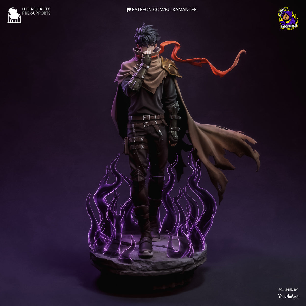 Sung Jin-Woo (Solo Leveling) resin figure by Bulkamancer — studio render 2