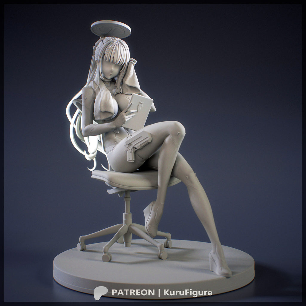 Rio Tsukatsuki (Blue Archive) resin figure by Kuru Figures — studio render 6