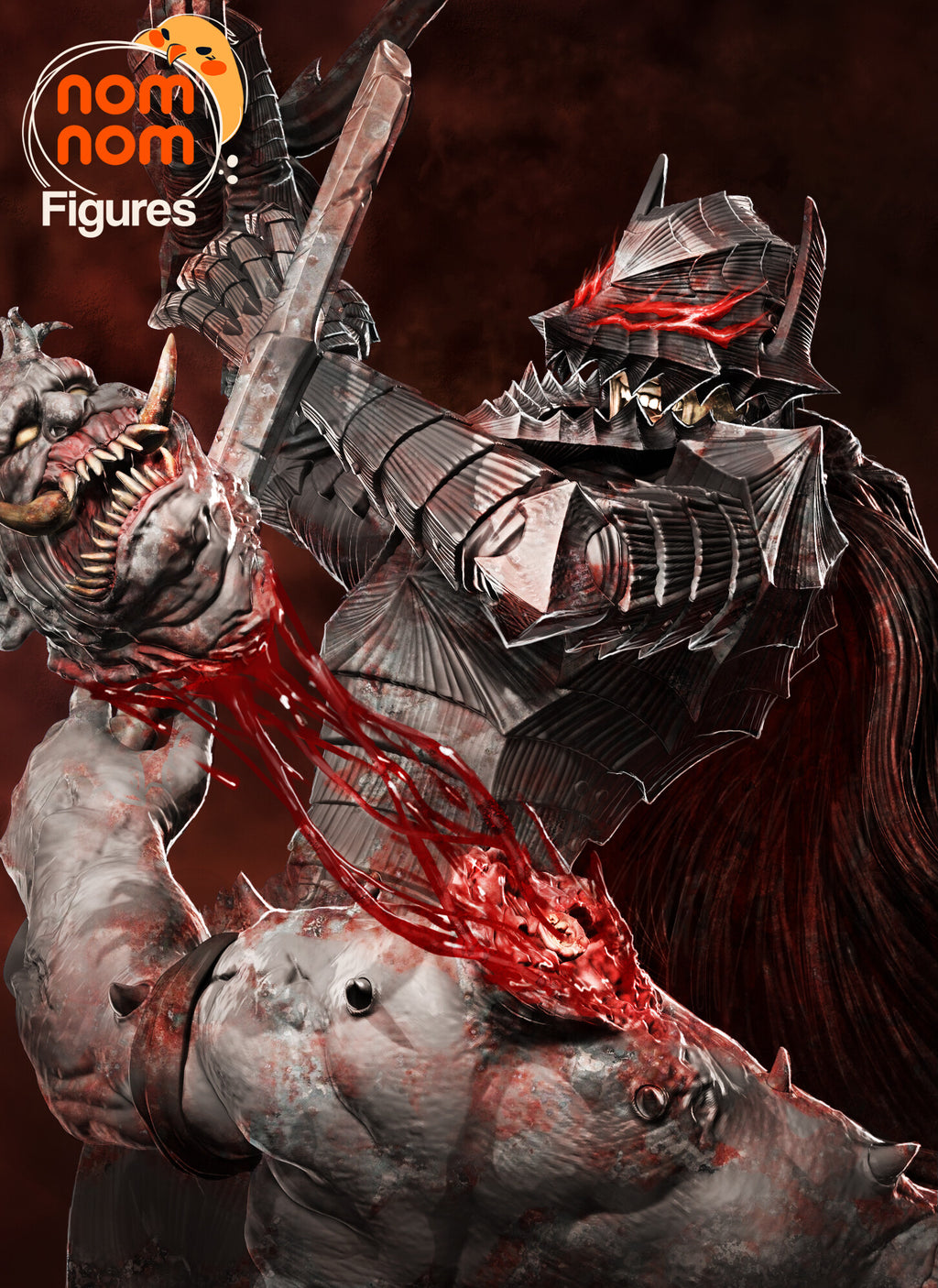 Guts Berserk resin figure by NomNom Figures — studio preview 1