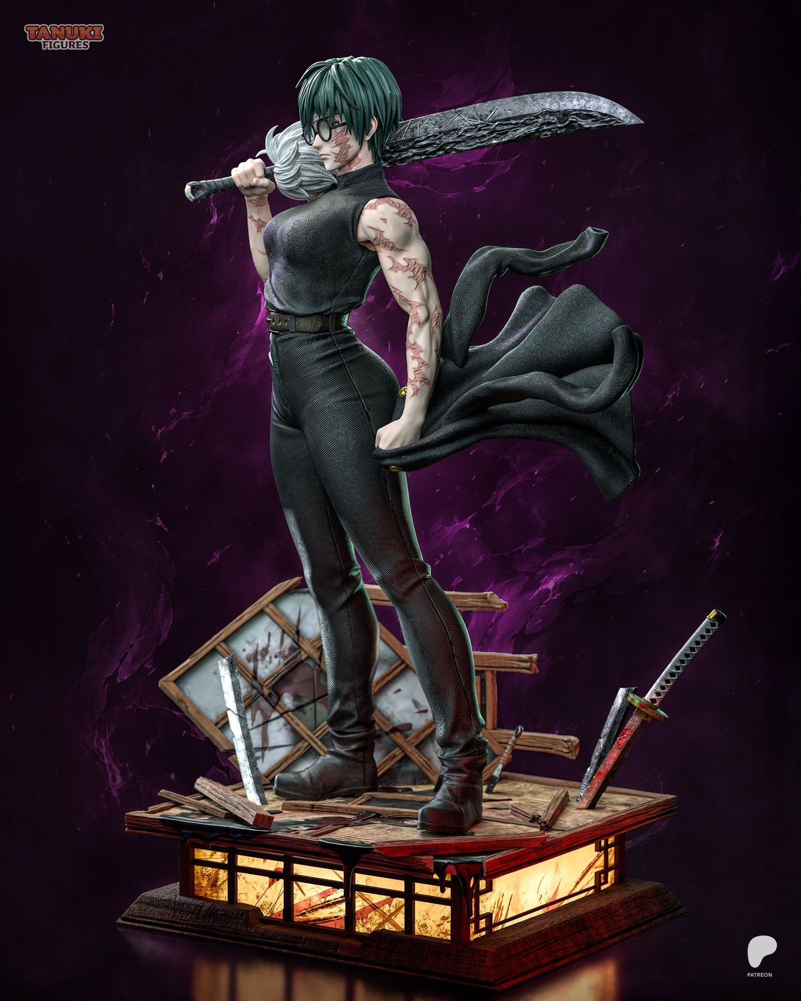 Maki Zenin (Jujutsu Kaisen) resin figure by Tanuki Figures — studio render 3