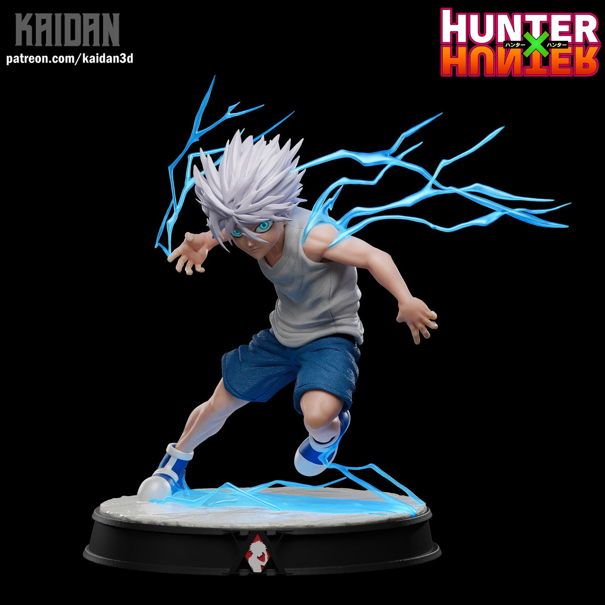 Killua Zoldyck (Hunter x Hunter) resin figure by Kaidan 3D — studio render 2