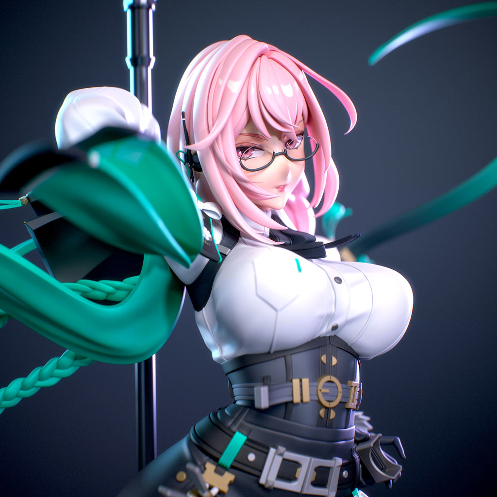 Tsukishiro Yanagi (Zenless Zone Zero) resin figure by Kuru Figures — studio render 6
