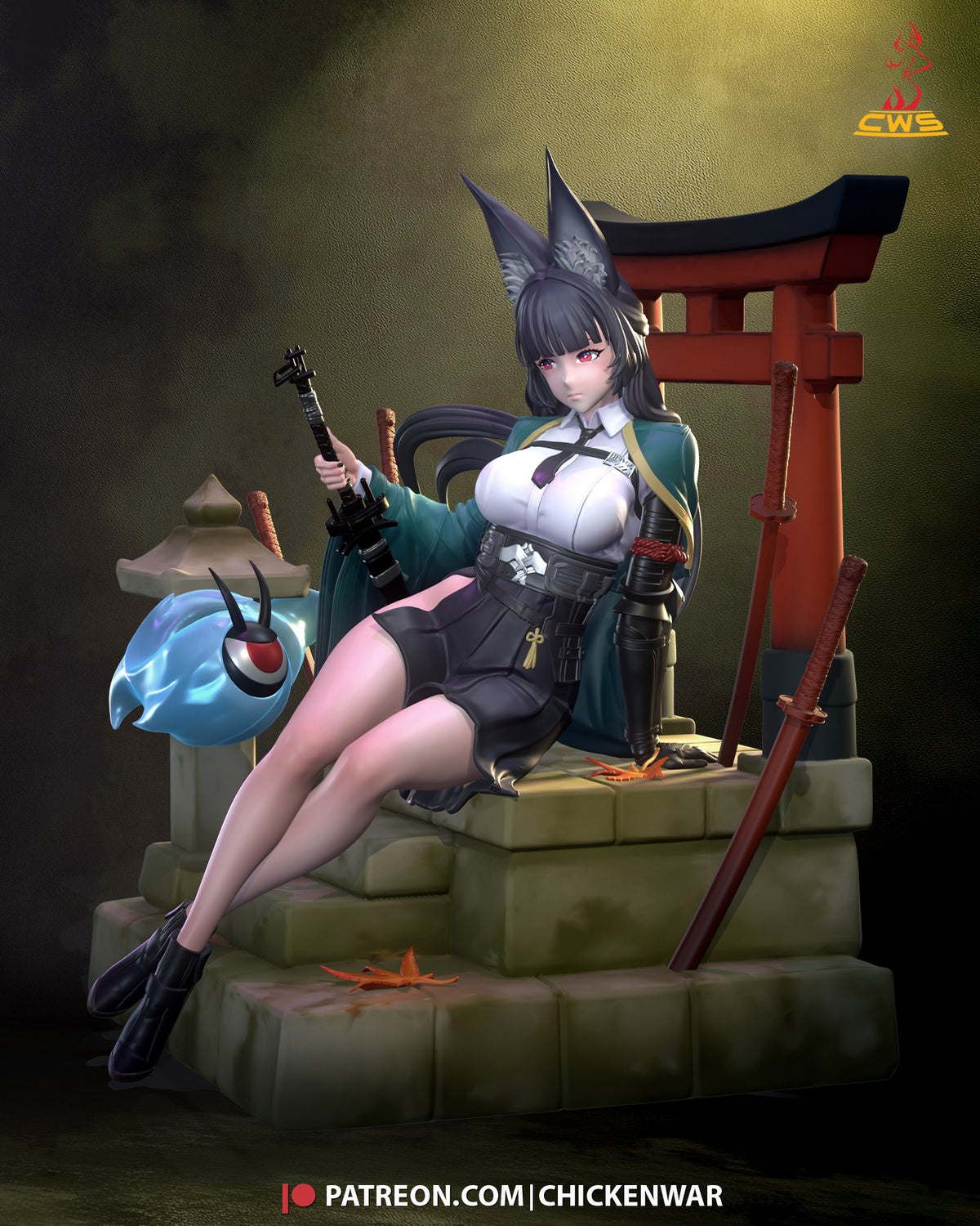 Hoshimi Miyabi (Zenless Zone Zero) resin figure by CW Studio — studio render 6