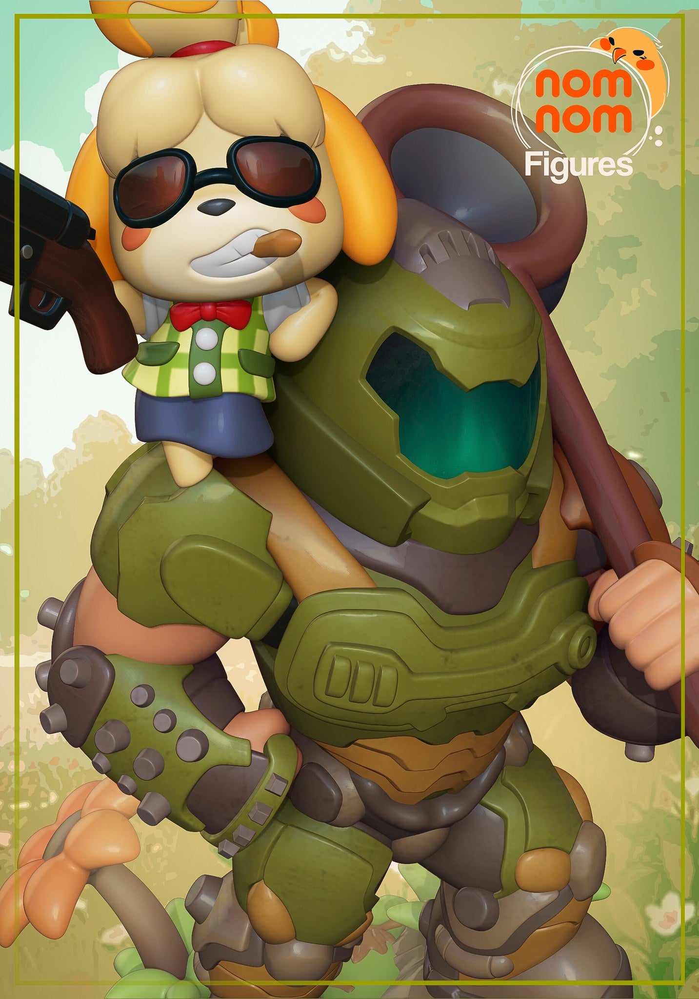Isabelle Doom Crossing Crossovers Chibi resin figure by NomNom Figures — studio preview 1