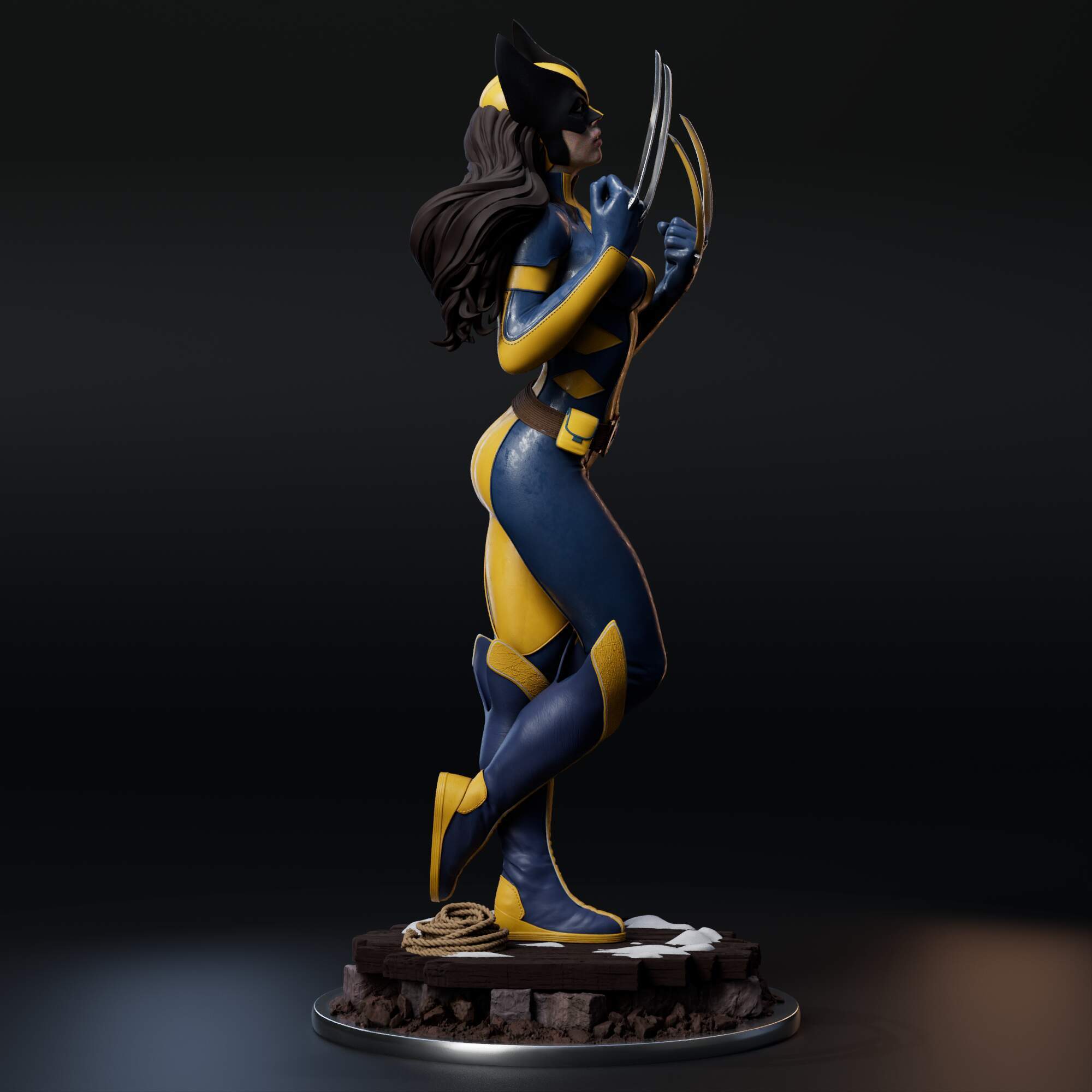 Laura Kinney (Marvel) resin figure by Abe3D — studio render 6