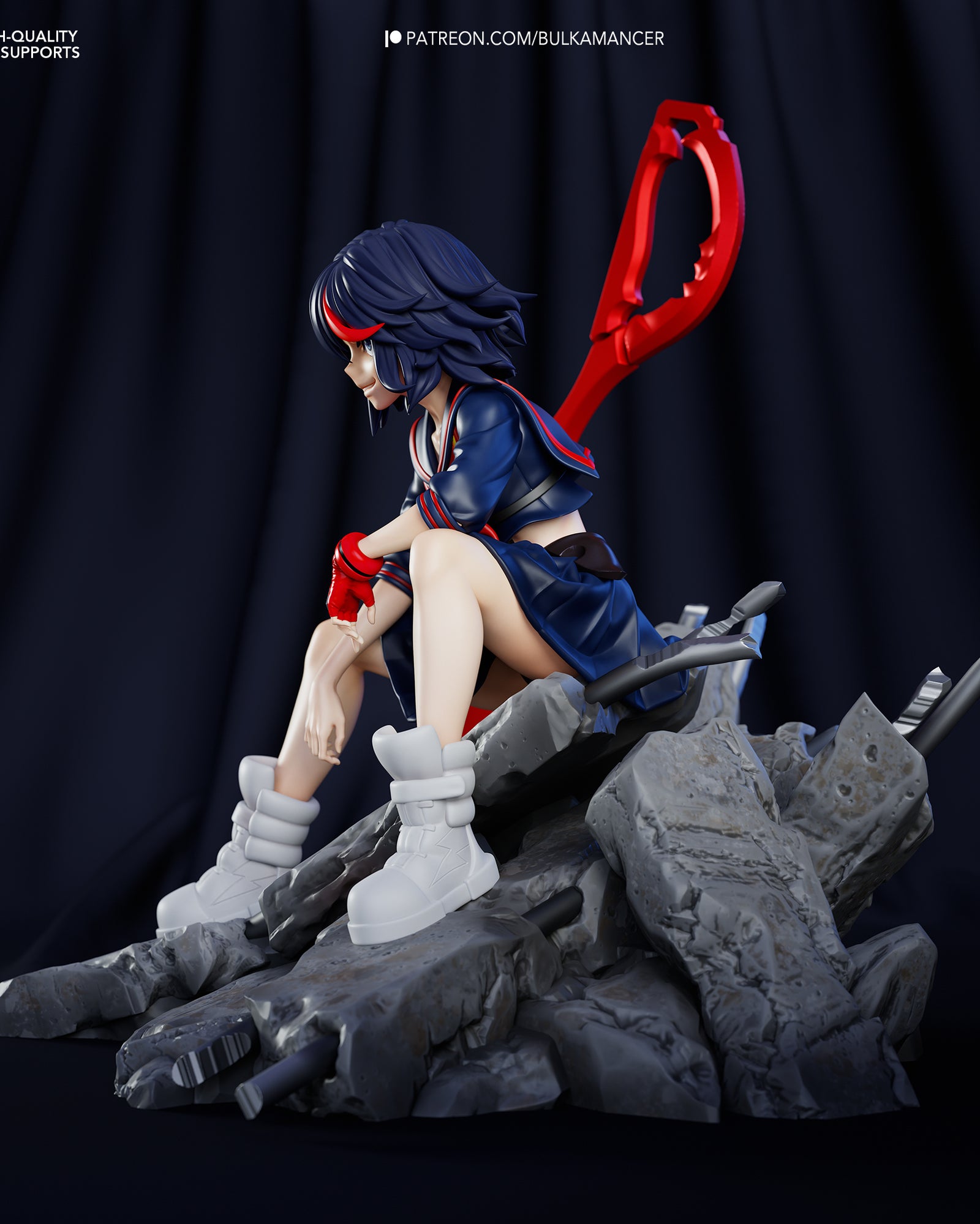Ryuko Matoi (Kill la Kill) resin figure by Bulkamancer — studio render 3