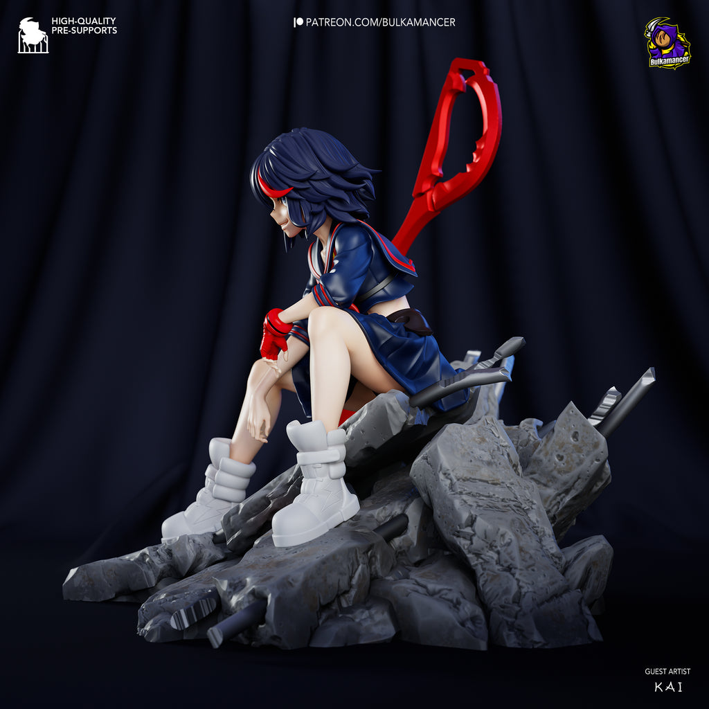 Ryuko Matoi (Kill la Kill) resin figure by Bulkamancer — studio render 3