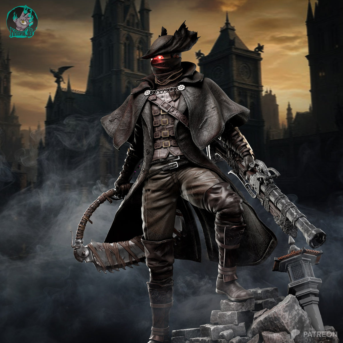 The Hunter (Bloodborne) resin figure by Kaidan 3D — studio render 2