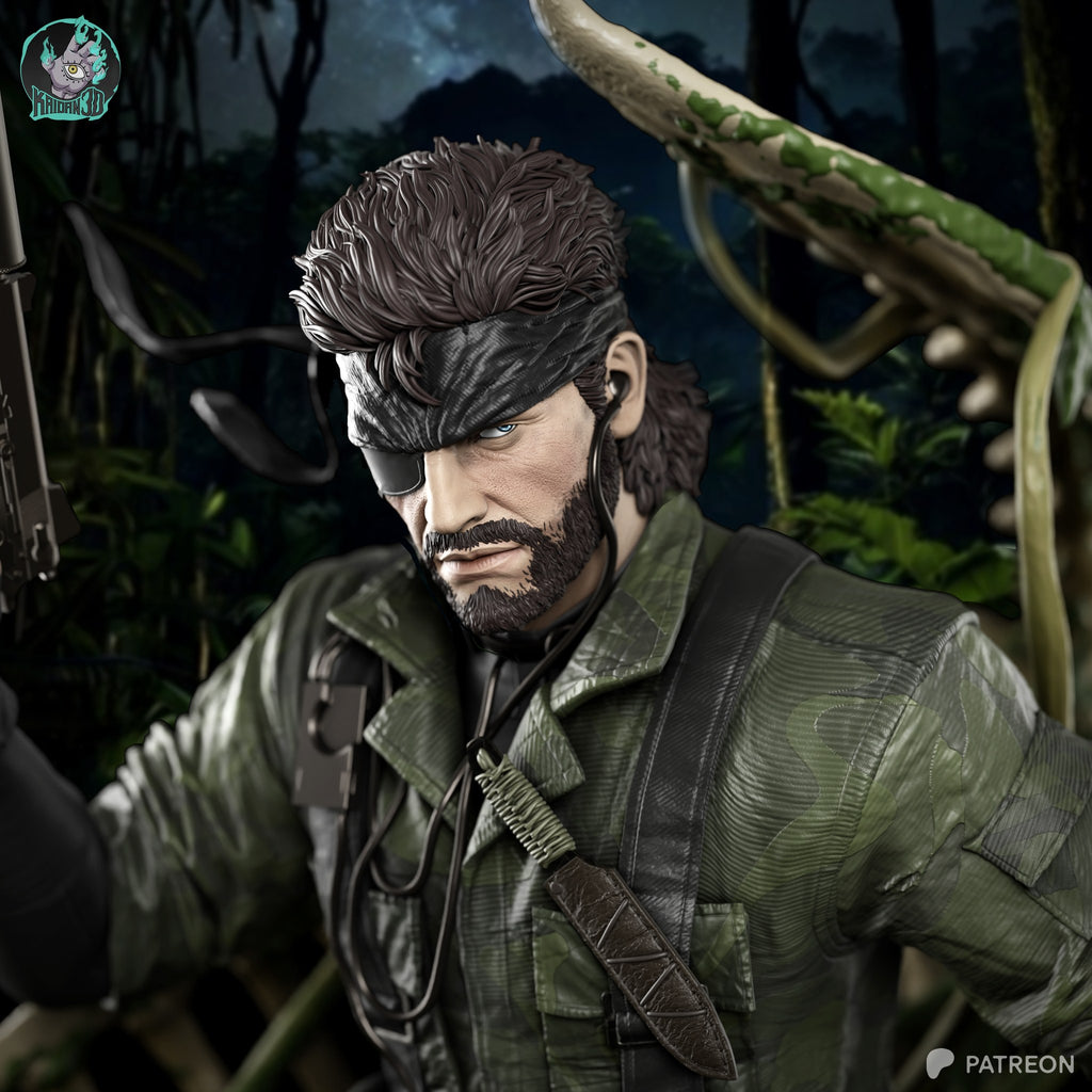 Naked Snake (Metal Gear Solid) resin figure by Kaidan 3D — studio render 5