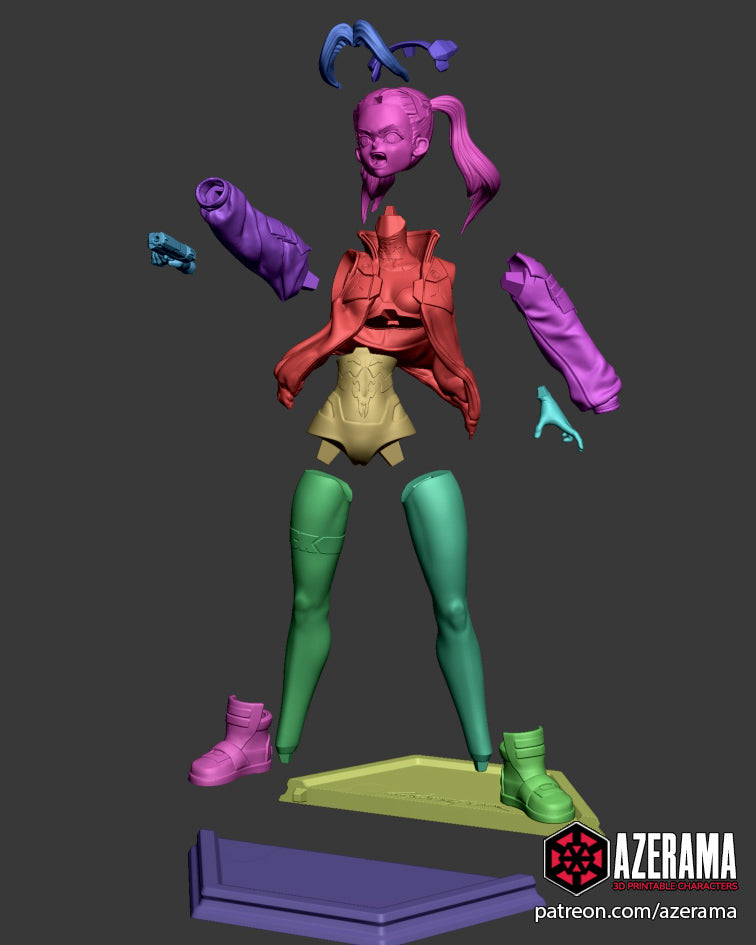 Rebecca (Cyberpunk Edgerunners) resin figure by Azerama — studio render 3